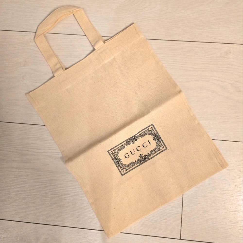 Gucci Natural Canvas Shopping Tote